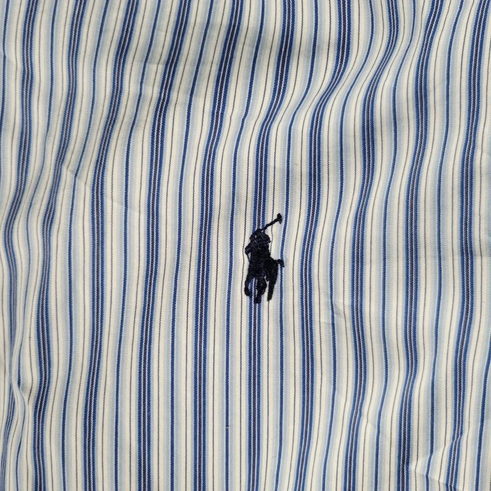 Polo Ralph Lauren Button Down Shirt Mens XL Blue White Striped Long Sleeve - Picture 3 of 10